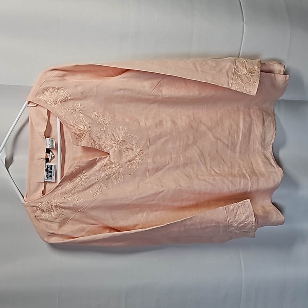 Edward Irish Linen Peach Tunic Sz L